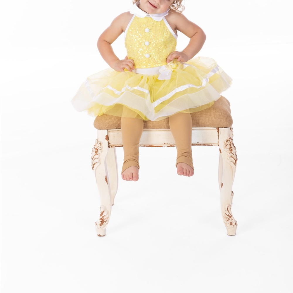 Dance costume one piece with head clip
